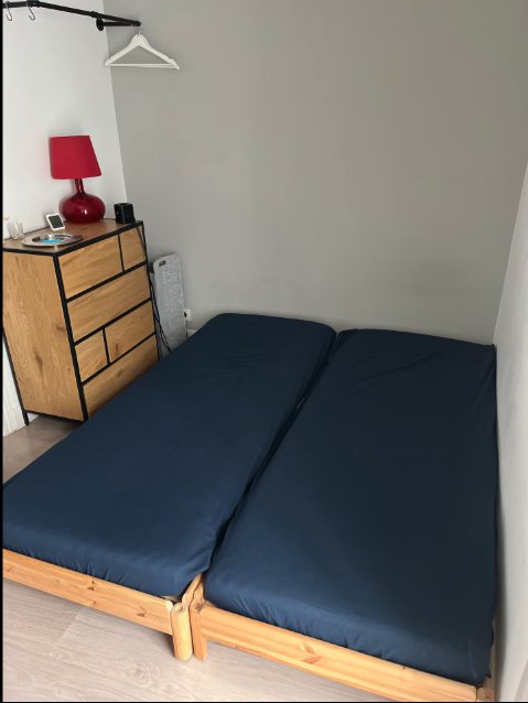 Cama nido abierta con las dos camas puestas juntas